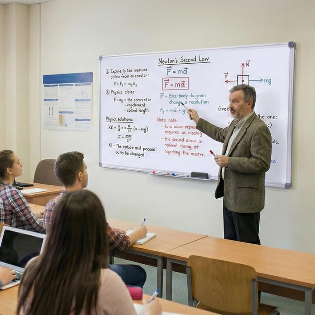 60"x 36" Large Magnetic Whiteboard for Wall - Anti-Ghosting Dry Erase Board for Office Collaboration, Classroom Teaching & Agile Management - Silver Aluminum Frame